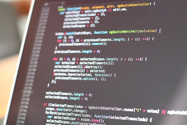 Computer screen with code Computer screen with code